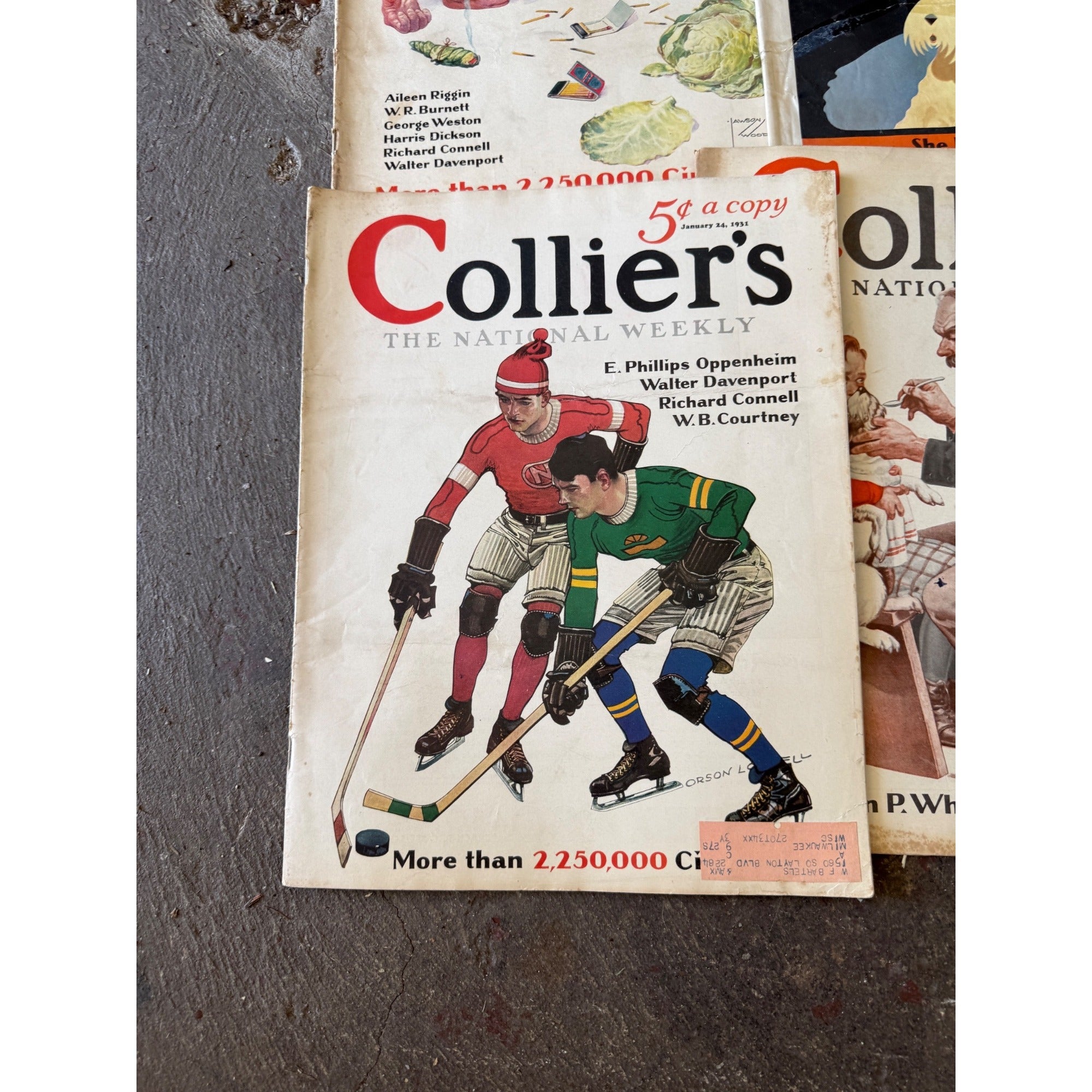 Vintage Collier's Magazine Lot of 16 1930s-1950s Cover Art Advertising Ephemera