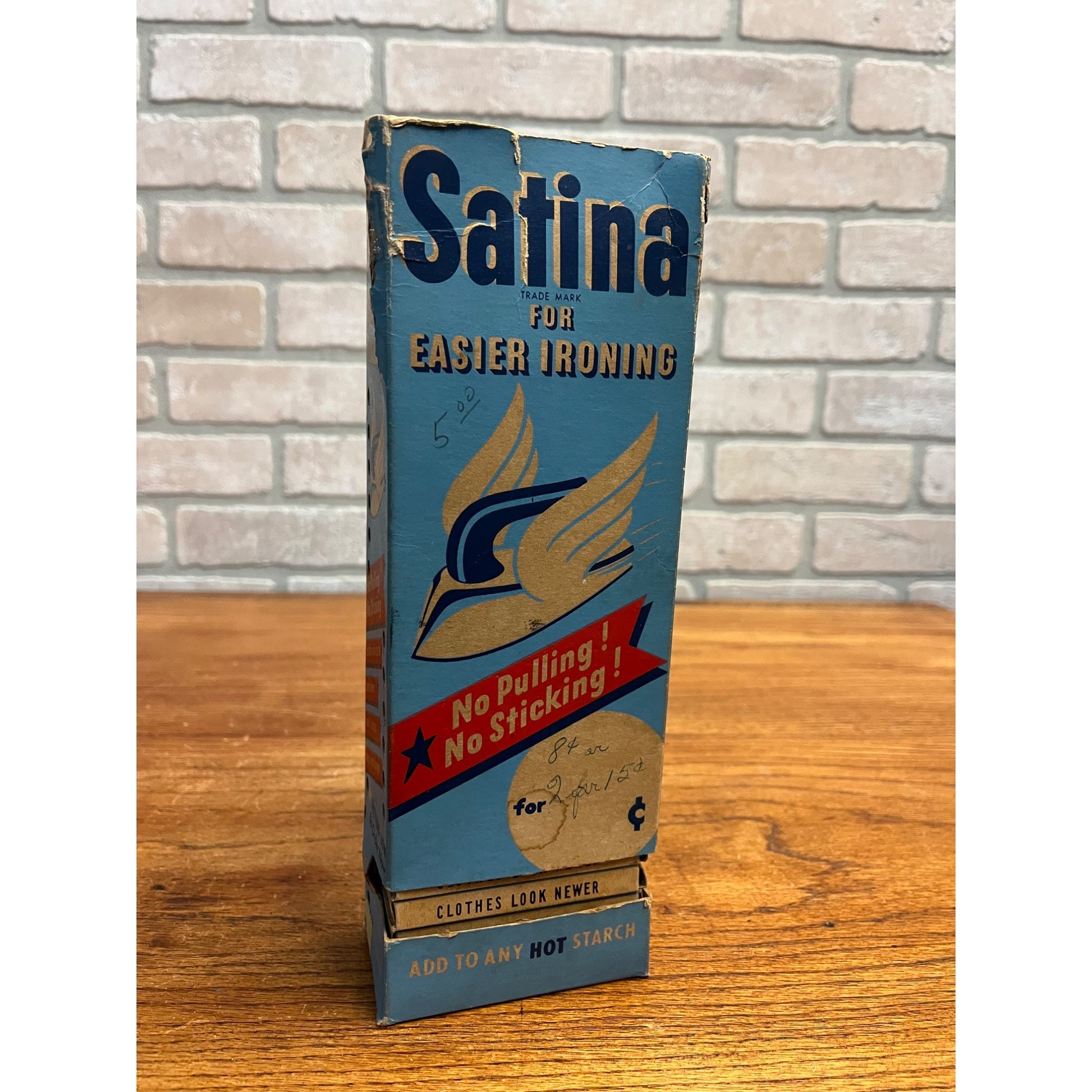 Vintage Satina Starch Iron Additive Store Display Advertising + 15 NOS Boxes
