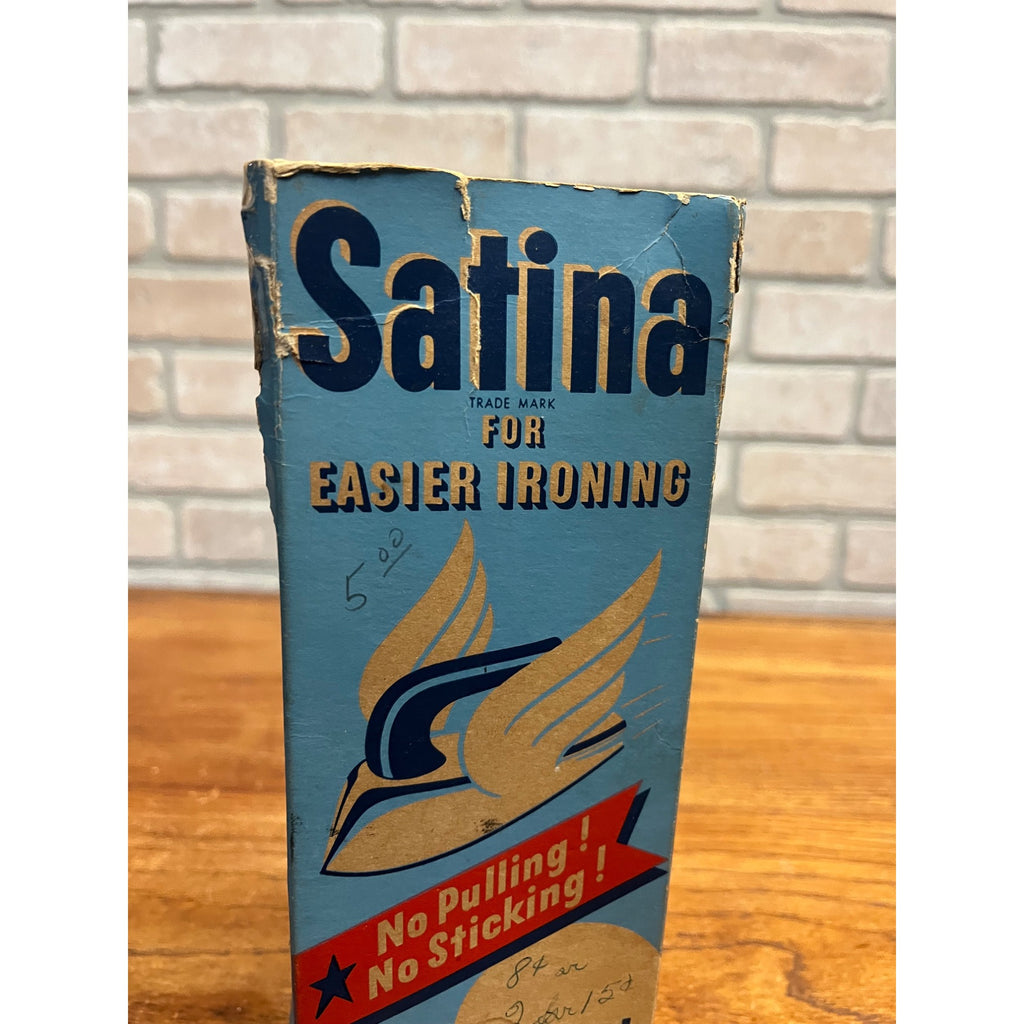 Vintage Satina Starch Iron Additive Store Display Advertising + 15 NOS Boxes