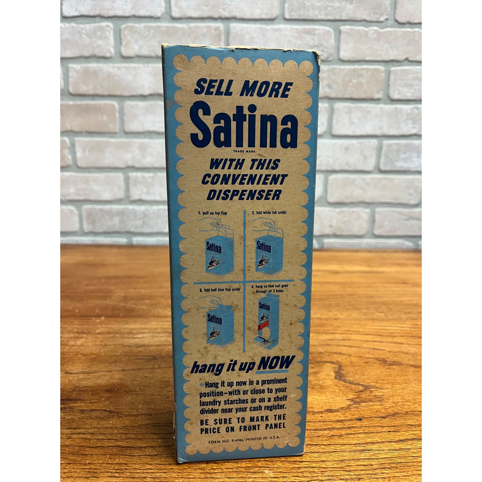 Vintage Satina Starch Iron Additive Store Display Advertising + 15 NOS Boxes