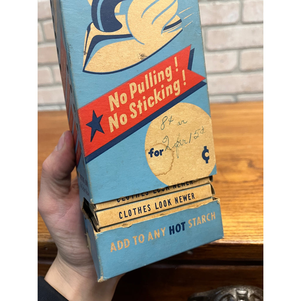 Vintage Satina Starch Iron Additive Store Display Advertising + 15 NOS Boxes