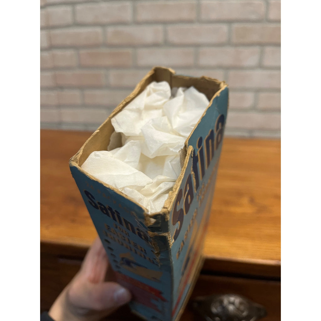 Vintage Satina Starch Iron Additive Store Display Advertising + 15 NOS Boxes