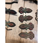 Antique Cast Metal Curtain Drapery Hardware Lot Polychrome Ornate Parts