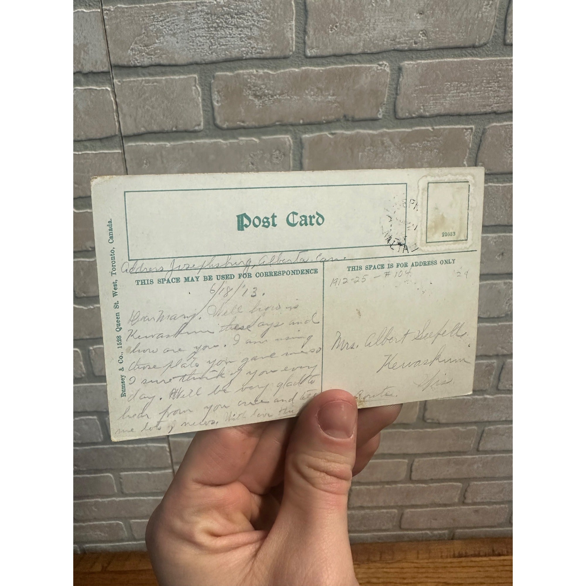 Canadian Pacific Railroad Depot Medicine Hat Alberta Canada Postcard c1913