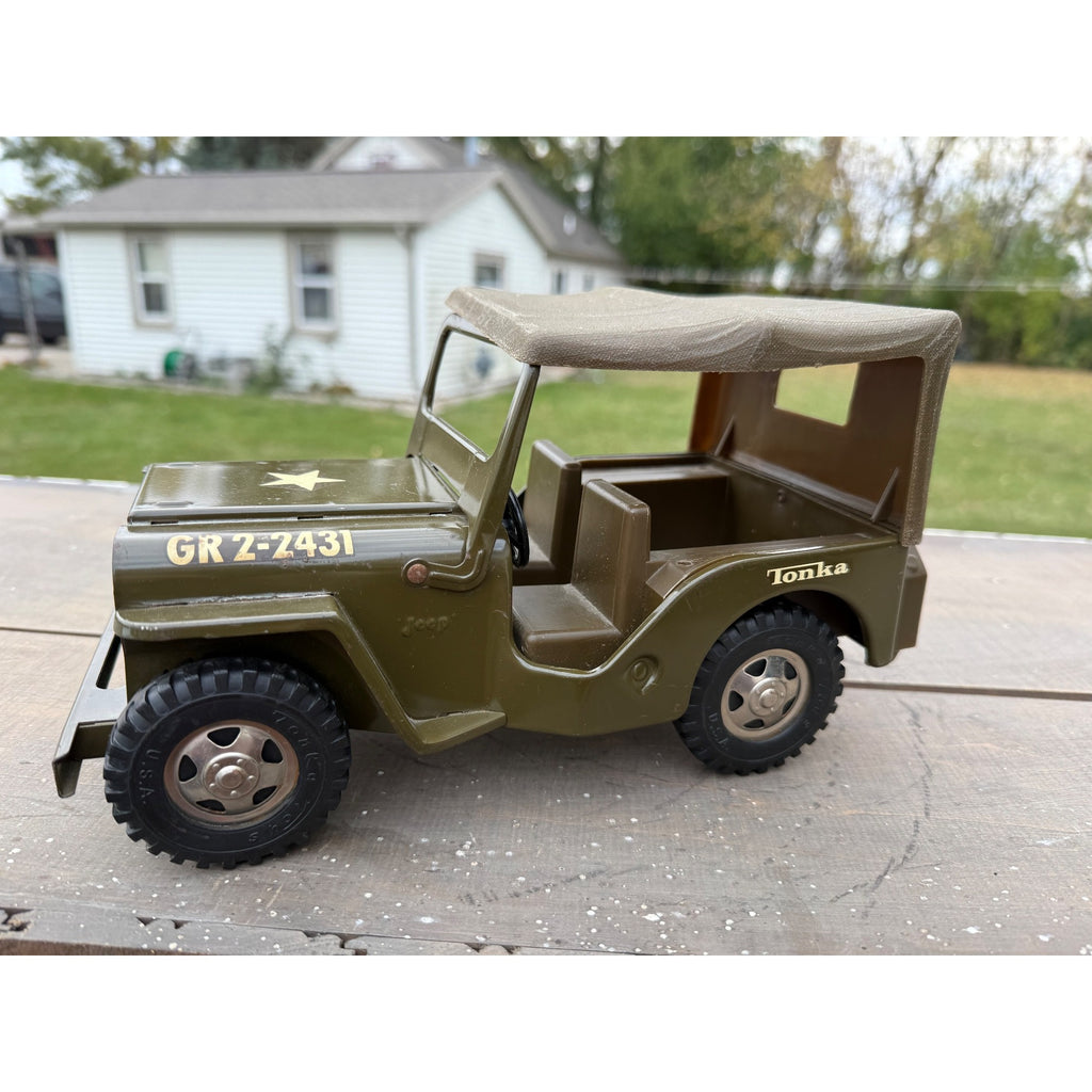 Vintage Tonka Willys Jeep US Army Truck Pressed Steel Toy