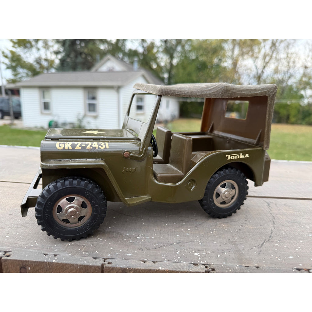 Vintage Tonka Willys Jeep US Army Truck Pressed Steel Toy
