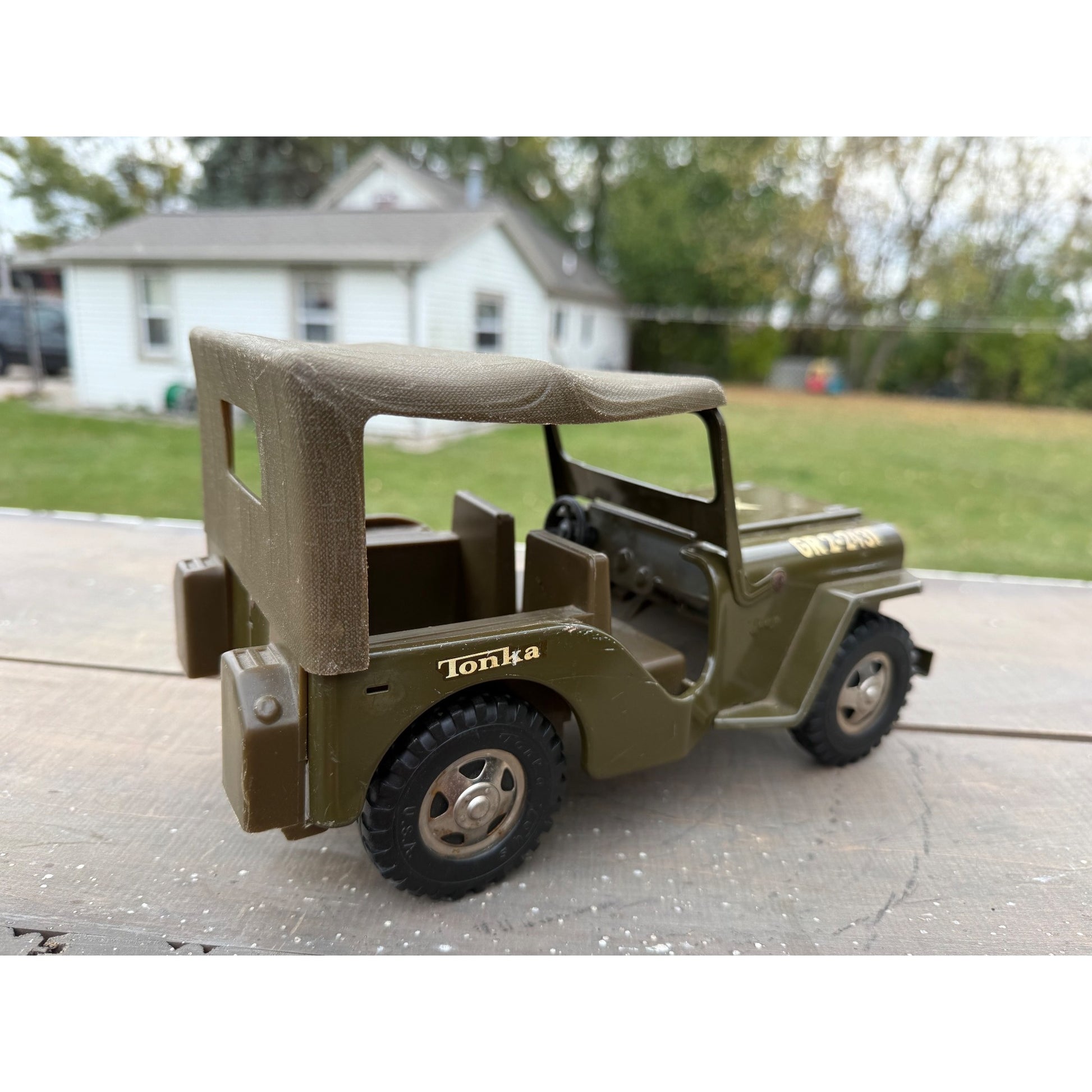 Vintage Tonka Willys Jeep US Army Truck Pressed Steel Toy