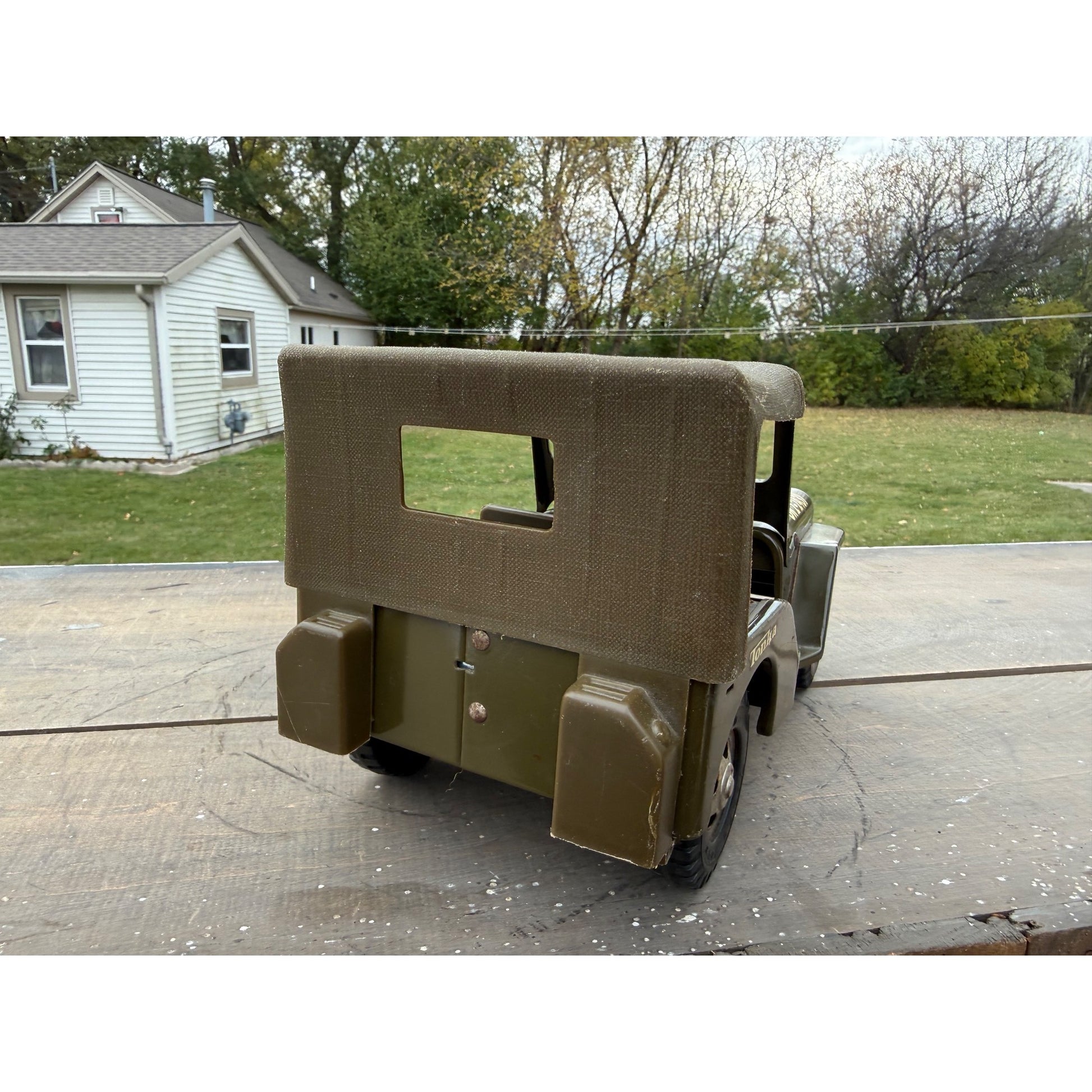 Vintage Tonka Willys Jeep US Army Truck Pressed Steel Toy