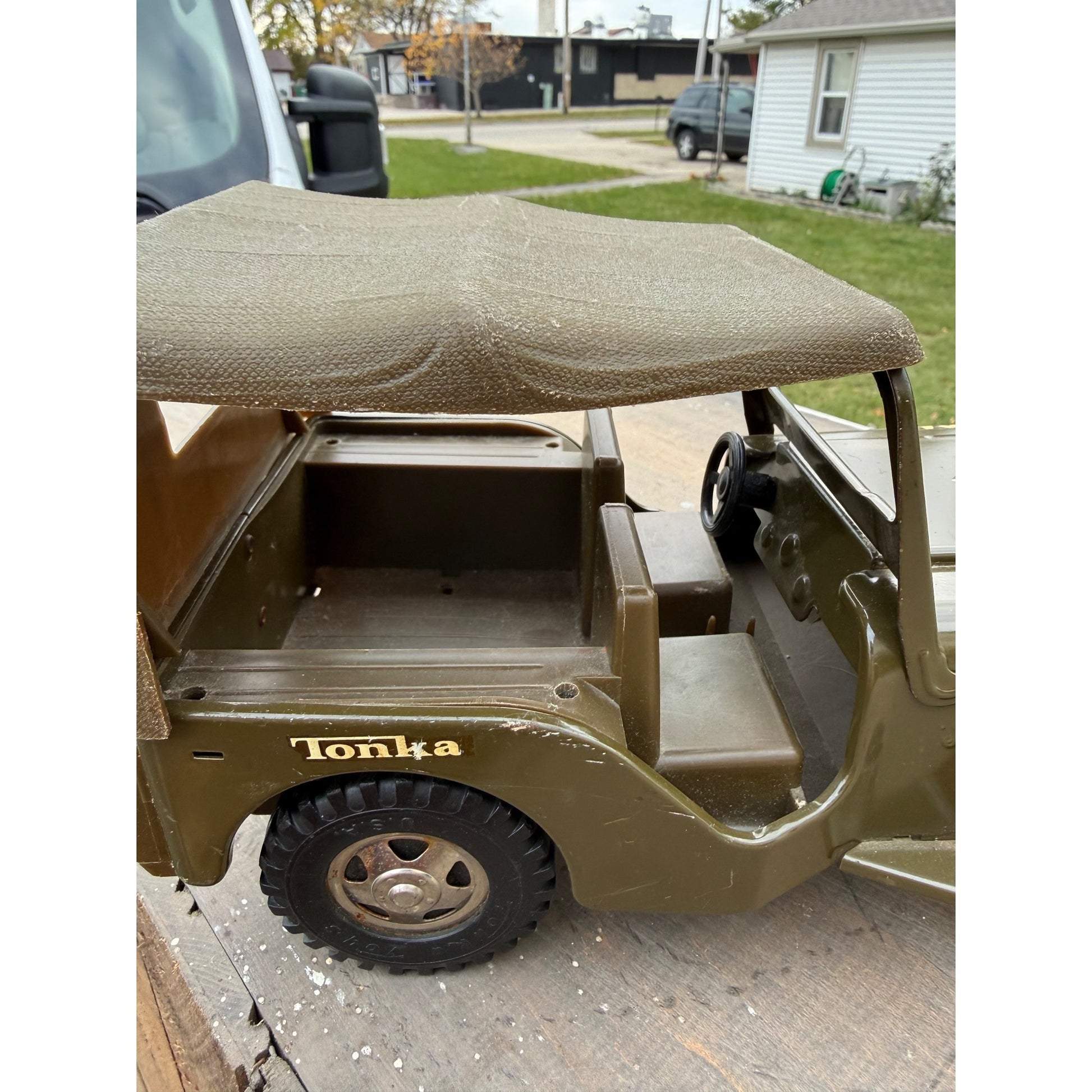 Vintage Tonka Willys Jeep US Army Truck Pressed Steel Toy