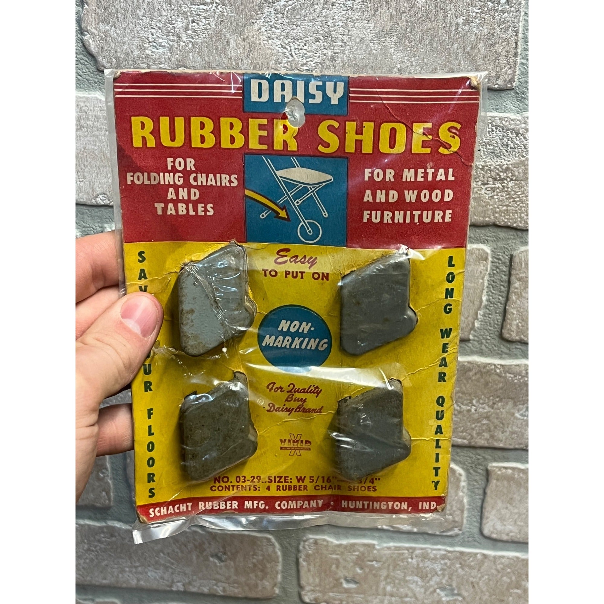 Vintage 1930s Daisy Rubber Shoes ChairsSchacht Rubber Co. Huntington Ind NOS NEW