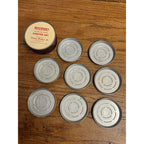 Vintage Damrow Brothers Co. Stainless Steel Coaster Set Fond du Lac WI Dairy Advertising
