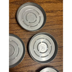 Vintage Damrow Brothers Co. Stainless Steel Coaster Set Fond du Lac WI Dairy Advertising