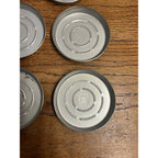 Vintage Damrow Brothers Co. Stainless Steel Coaster Set Fond du Lac WI Dairy Advertising