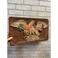 Vintage Patriotic Eagle On Faux Wood ( Hard Foam) E. Pluribus Unum Seal America