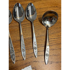 Vintage My Rose Oneida Stainless Serving Spoons & Ladles Serving 7pc Silverware