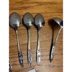 Vintage My Rose Oneida Stainless Serving Spoons & Ladles Serving 7pc Silverware