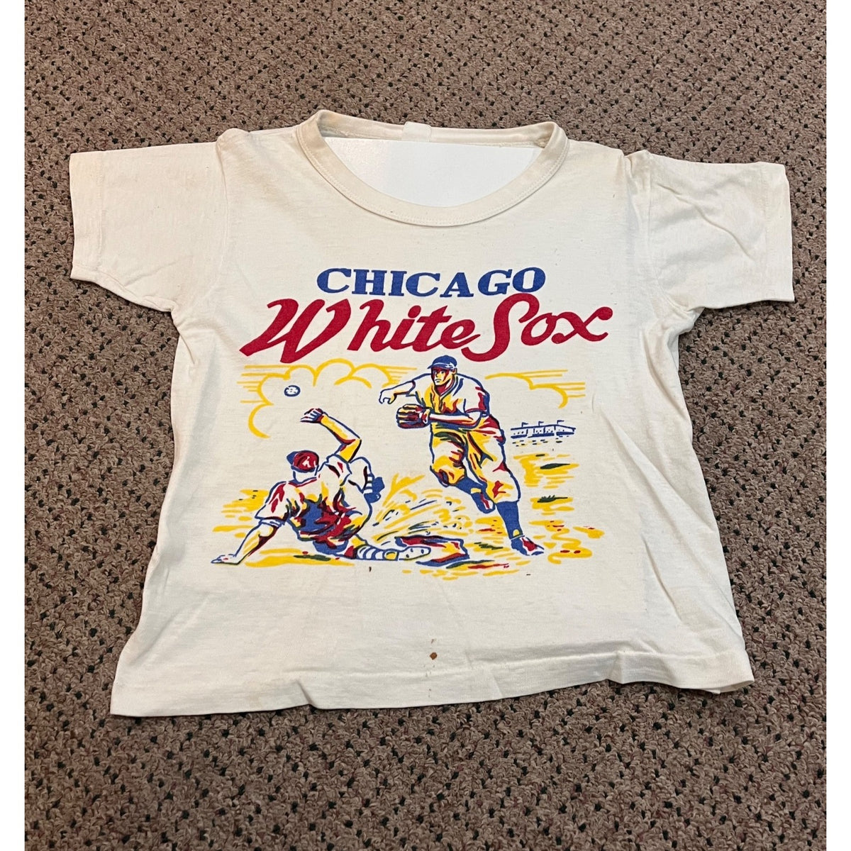 Vintage 70s Chicago White Sox Baseball T Shirt Single Stitch Youth 14 -- 1970s