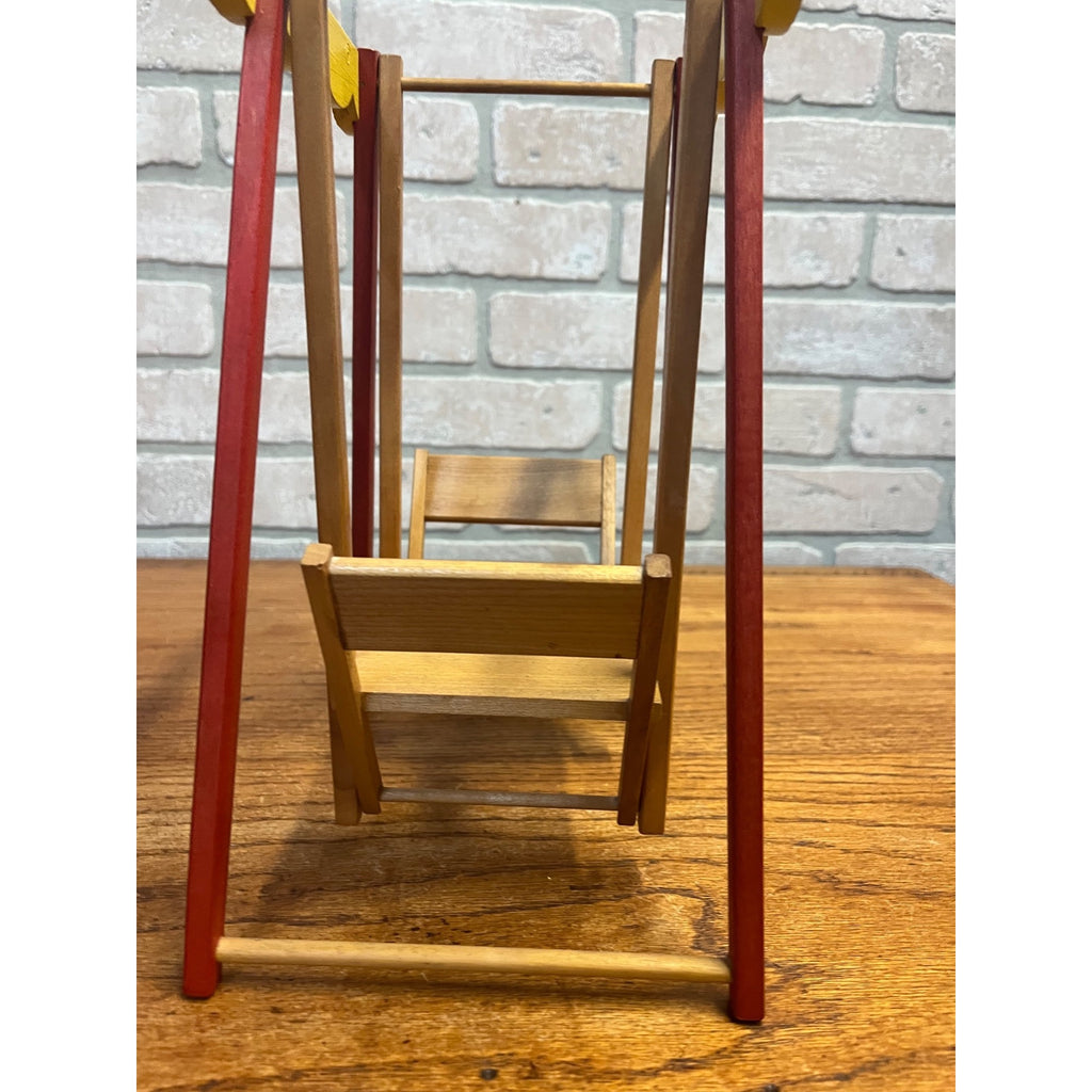 Vintage Strombecker Doll House Furniture Wooden Glider Swing