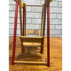 Vintage Strombecker Doll House Furniture Wooden Glider Swing