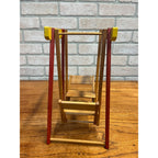 Vintage Strombecker Doll House Furniture Wooden Glider Swing