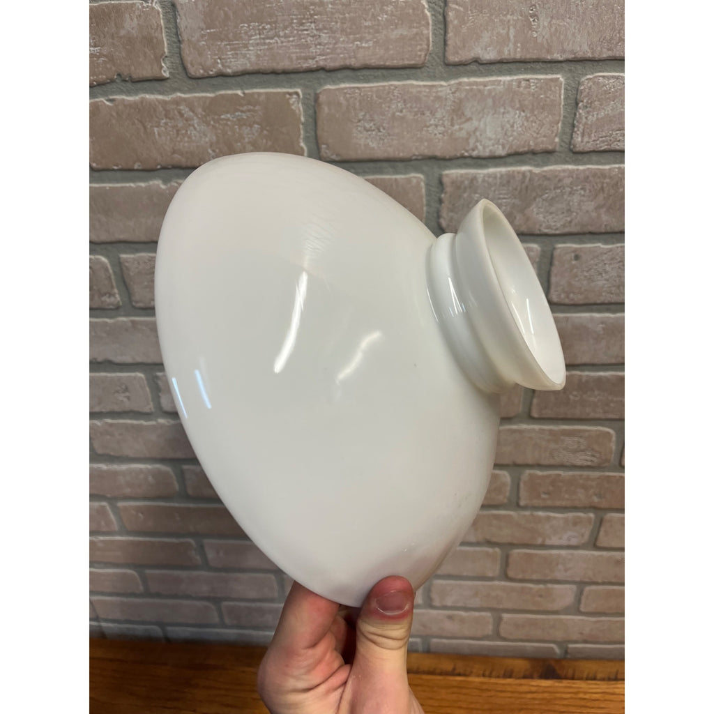 Original Antique White Milk Glass Ceiling Light Shade Industrial 10" Replacement