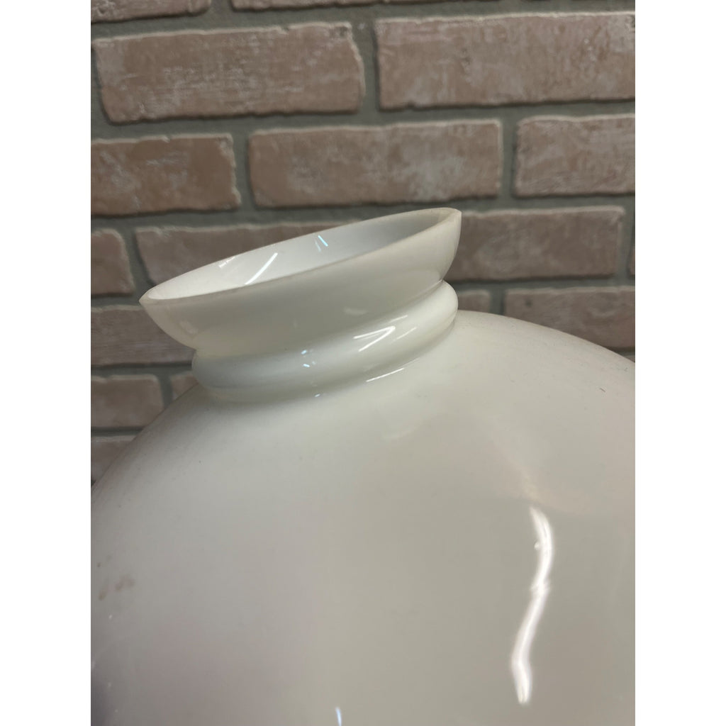 Original Antique White Milk Glass Ceiling Light Shade Industrial 10" Replacement