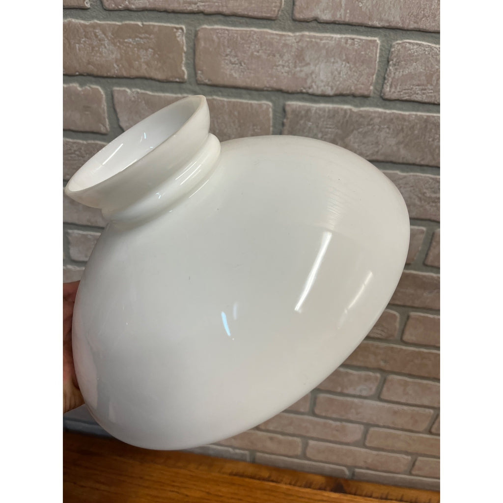Original Antique White Milk Glass Ceiling Light Shade Industrial 10" Replacement