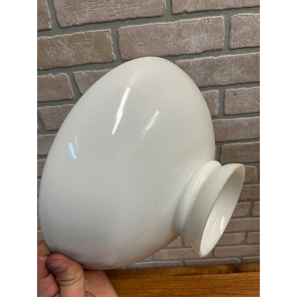 Original Antique White Milk Glass Ceiling Light Shade Industrial 10" Replacement