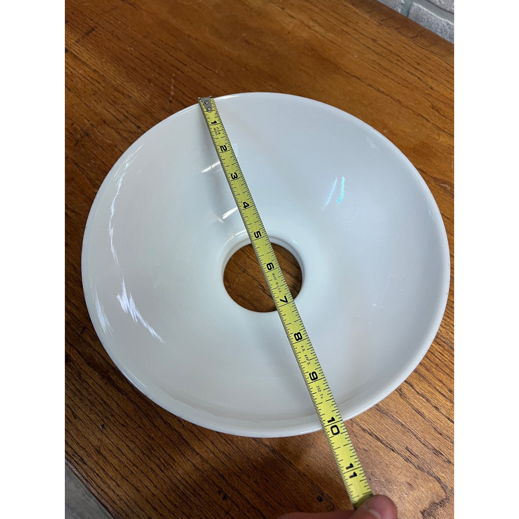 Original Antique White Milk Glass Ceiling Light Shade Industrial 10" Replacement
