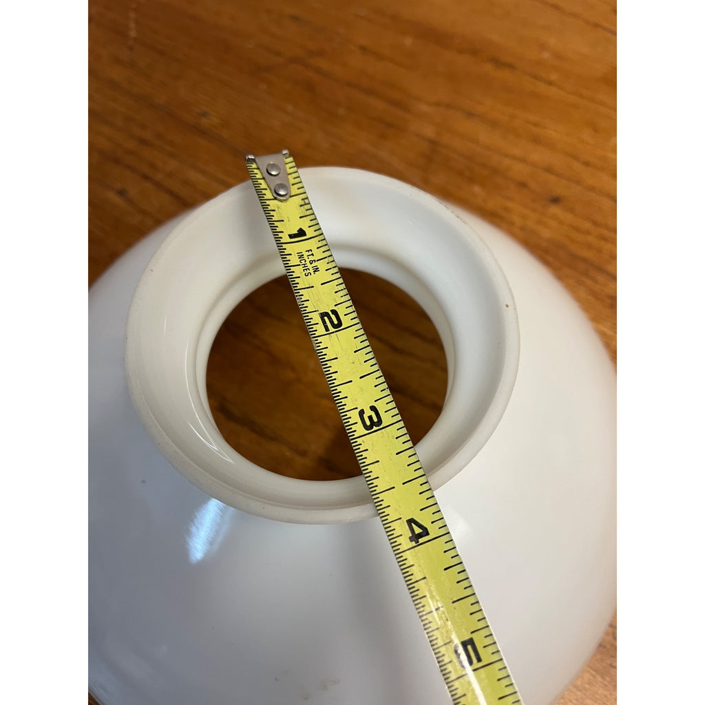 Original Antique White Milk Glass Ceiling Light Shade Industrial 10" Replacement