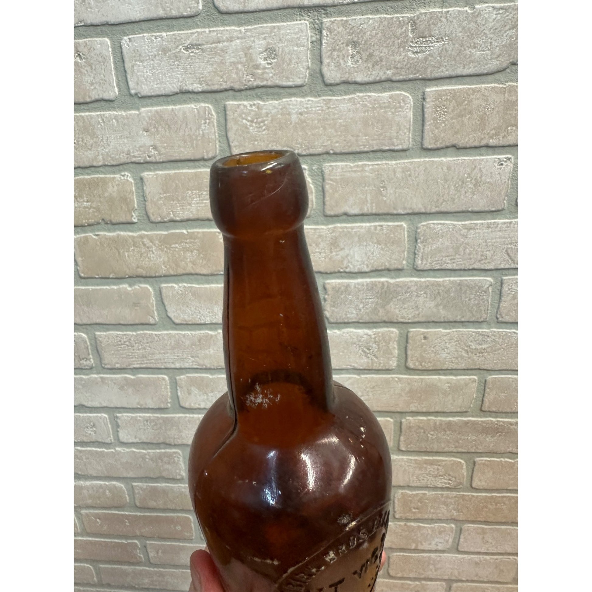 Pre-Pro 1890s Birks Bros Brewing Malt Vigor Amber Beer Bottle Embossed Chicago