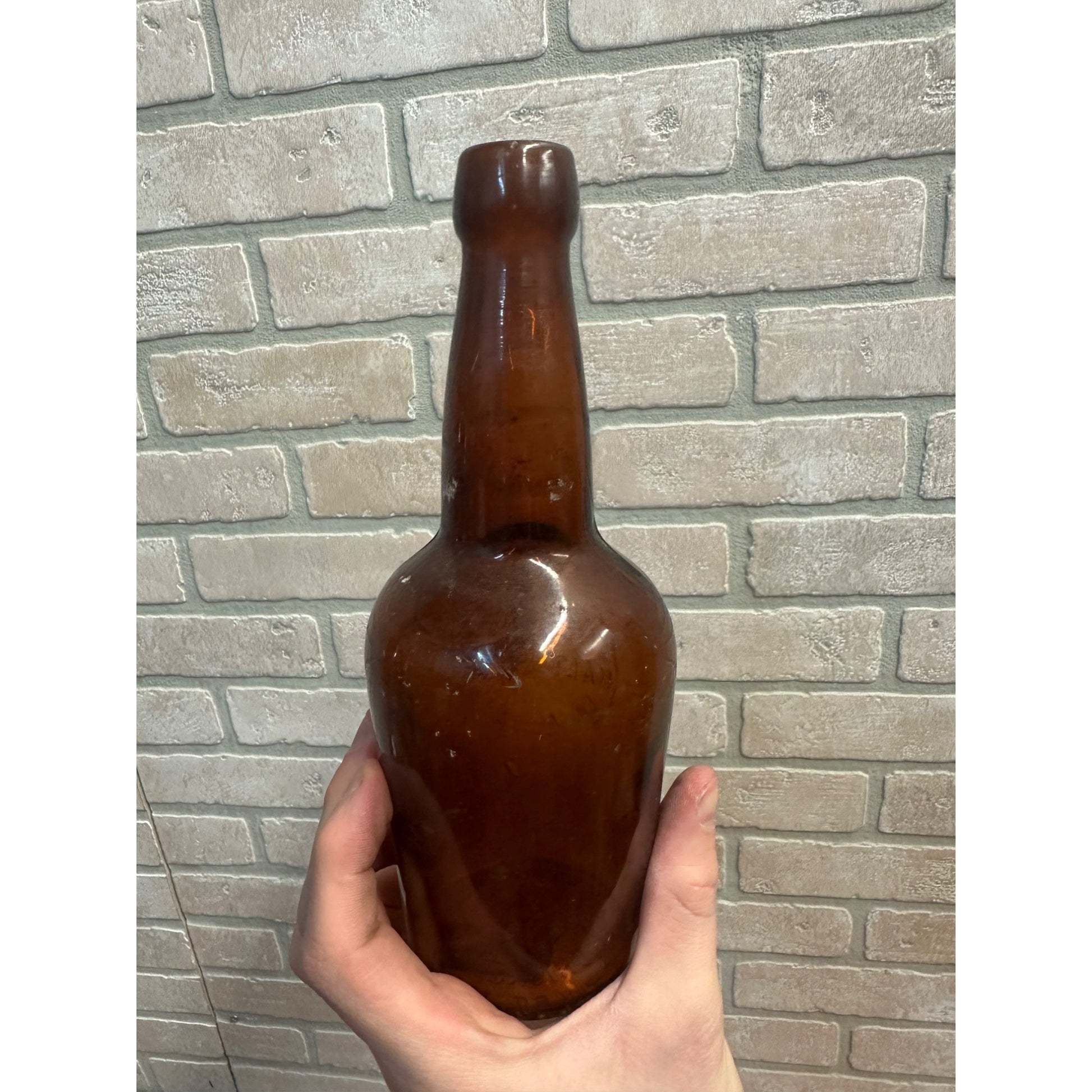 Pre-Pro 1890s Birks Bros Brewing Malt Vigor Amber Beer Bottle Embossed Chicago
