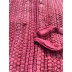 Vintage Handwoven Pink Rag Rug Primitive Farmhouse Woven Cotton Rag Carpet