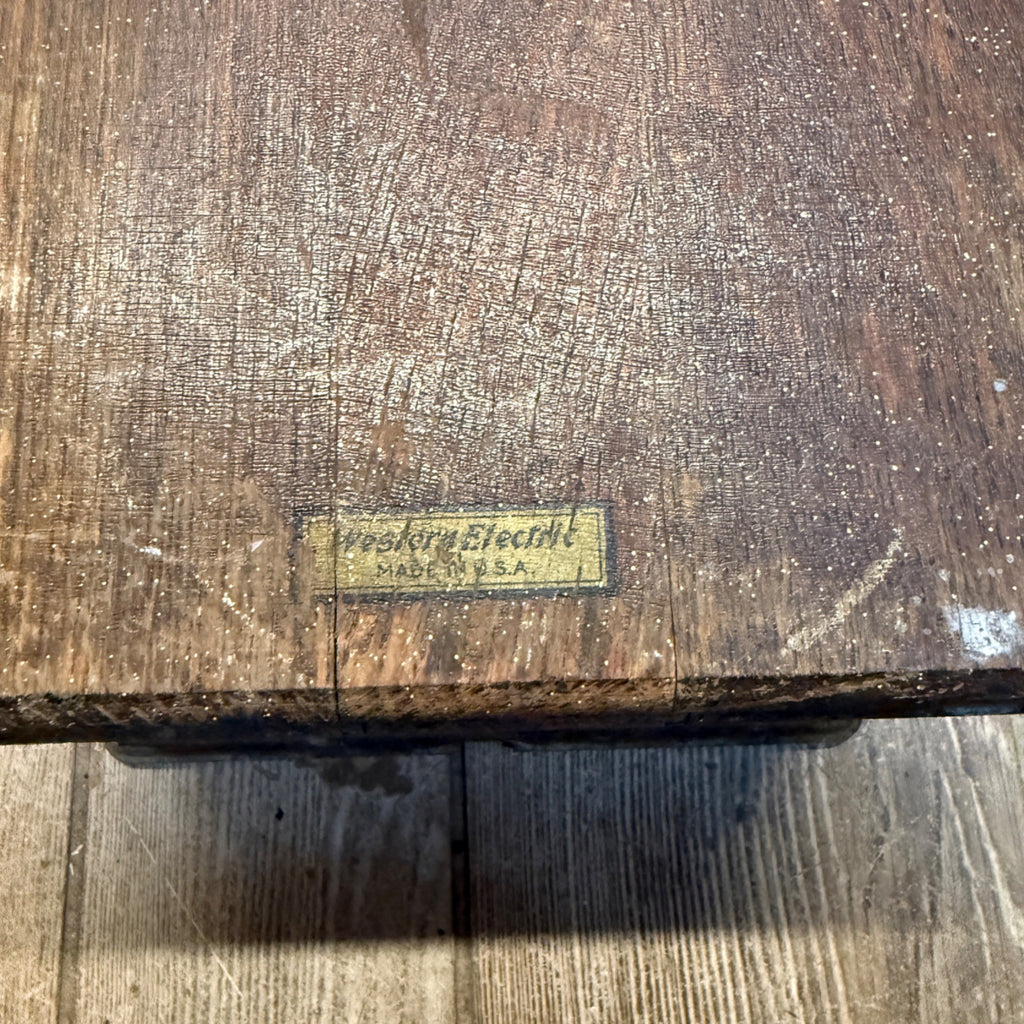 Vintage Western Electric Telephone Ringer Box For Candlestick Phone Oak Wooden