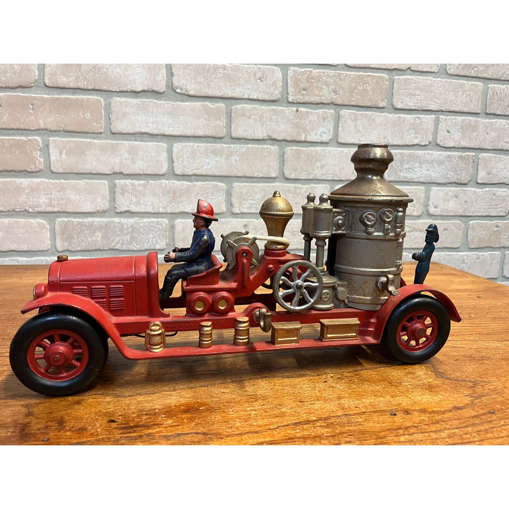 RARE Vintage 1920s Kenton Fire Pumper Truck Cast Iron Toy - Superb Example!