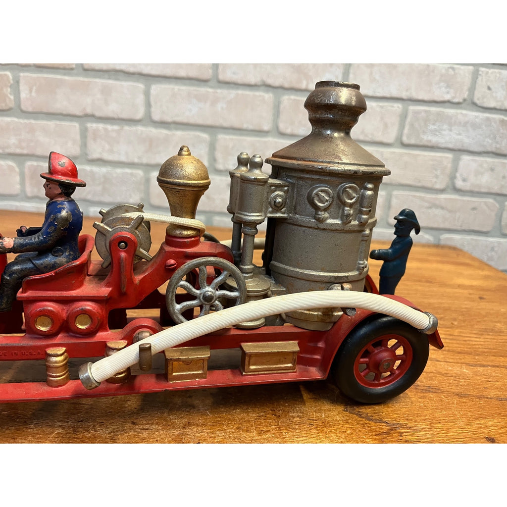 RARE Vintage 1920s Kenton Fire Pumper Truck Cast Iron Toy - Superb Example!