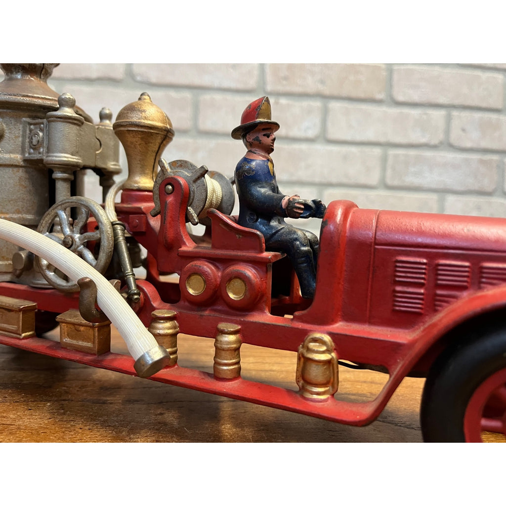 RARE Vintage 1920s Kenton Fire Pumper Truck Cast Iron Toy - Superb Example!