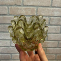 Vintage Swung Glass Nesting Bowl Trio With Fingers Light Green Three-Piece Mid-Century Glassware MCM