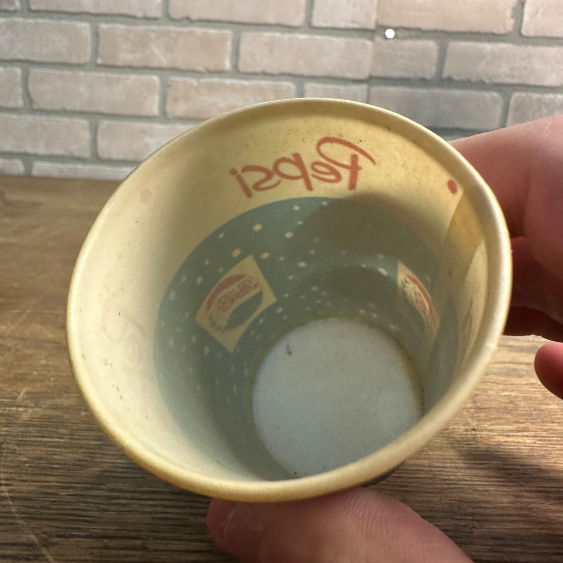 Vintage Pepsi Cola Blue Dot 4oz  Soda Promo Wax Paper Cup Pepsi Cola