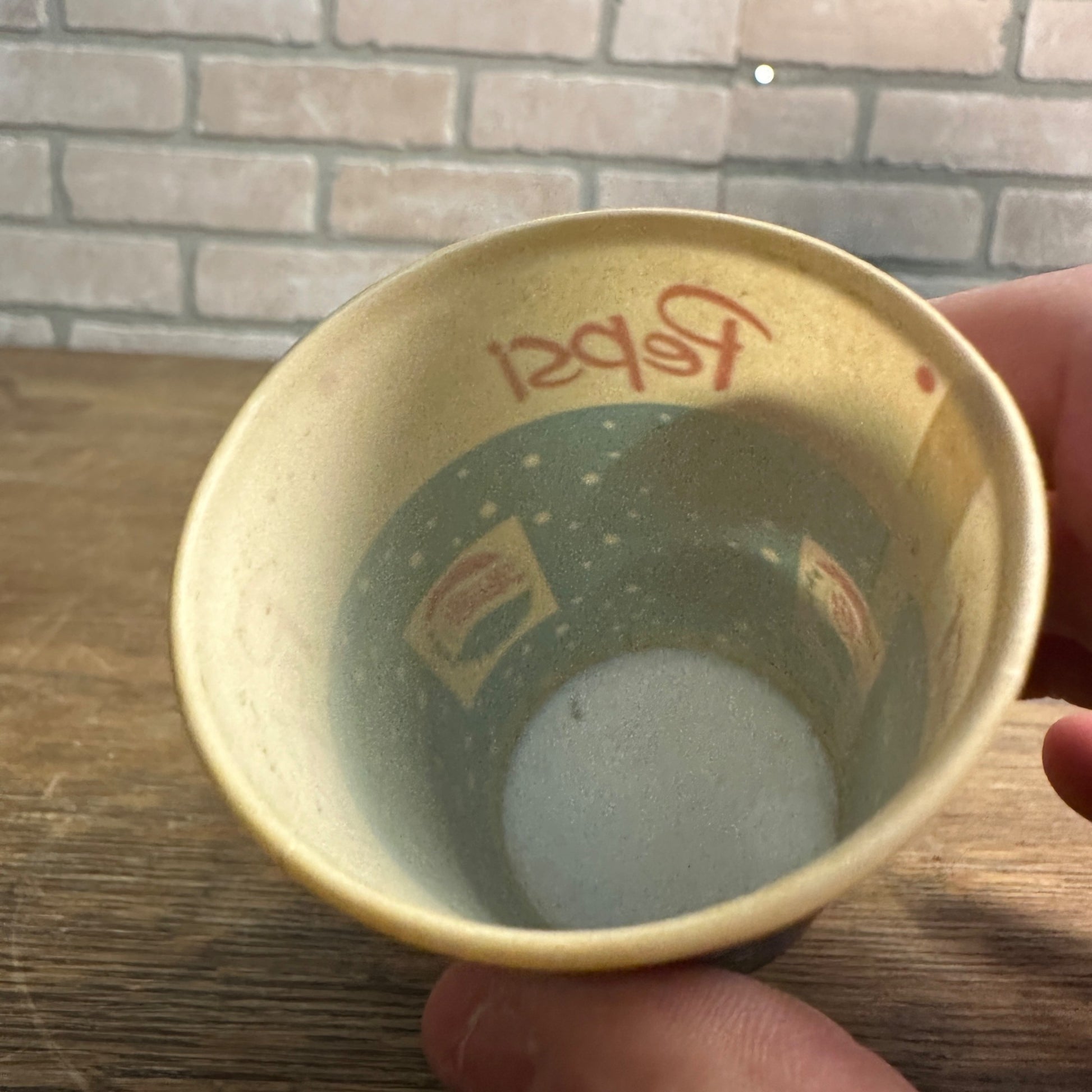 Vintage Pepsi Cola Blue Dot 4oz  Soda Promo Wax Paper Cup Pepsi Cola