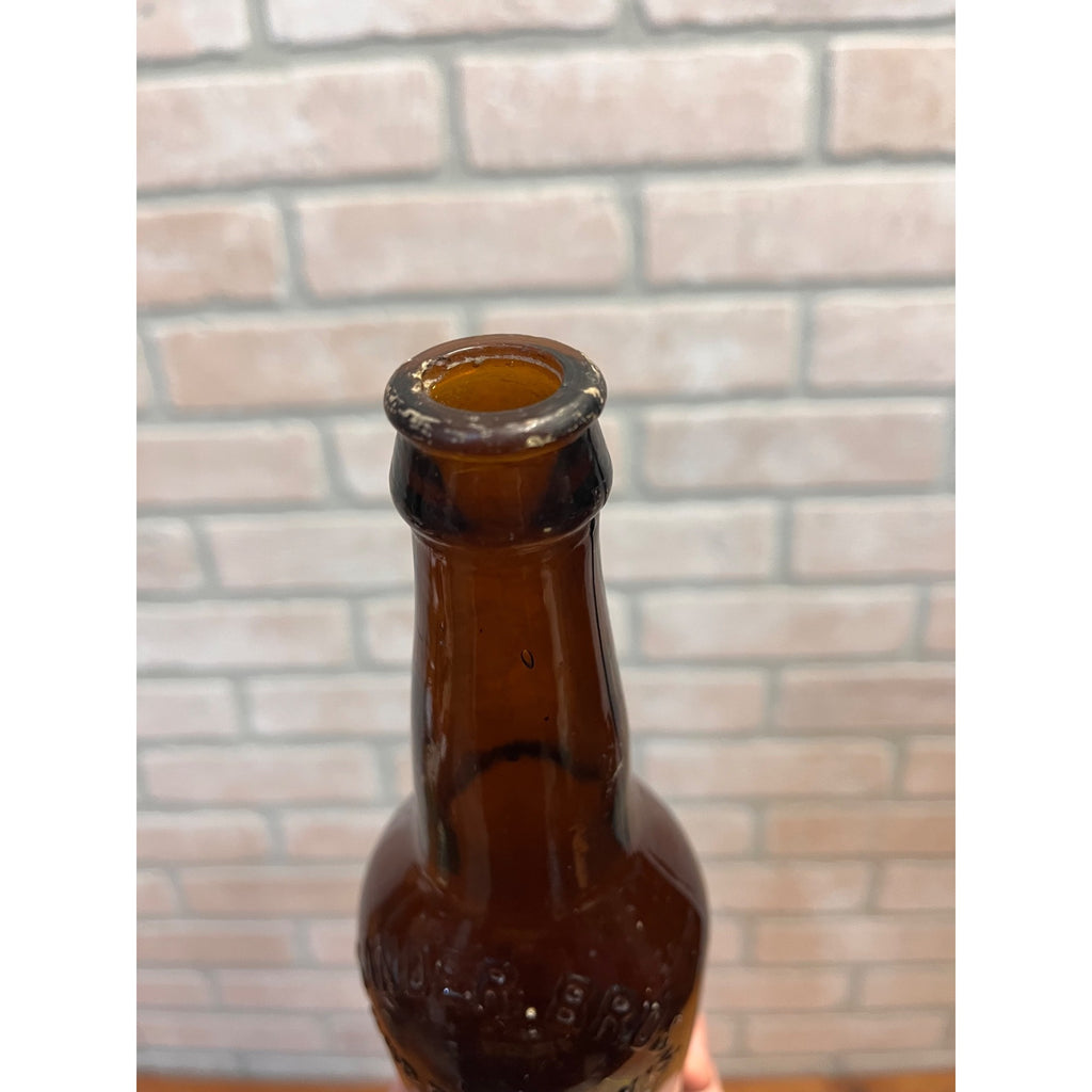 Vintage Pre-Prohibition Sanders Bros Amber Beer Bottle Fond du Lac Wis