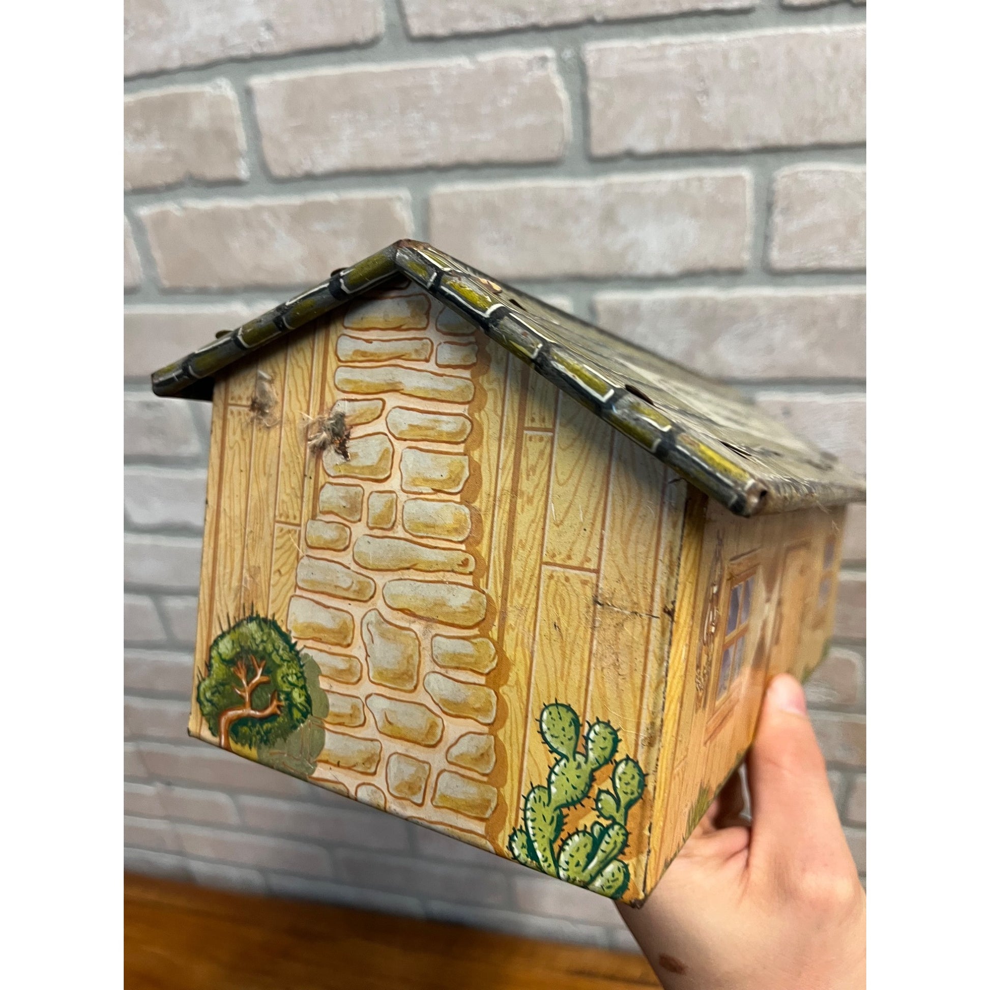 vintage Roy Rogers Marx Double R Bar Ranch Tin Litho Bunk Building