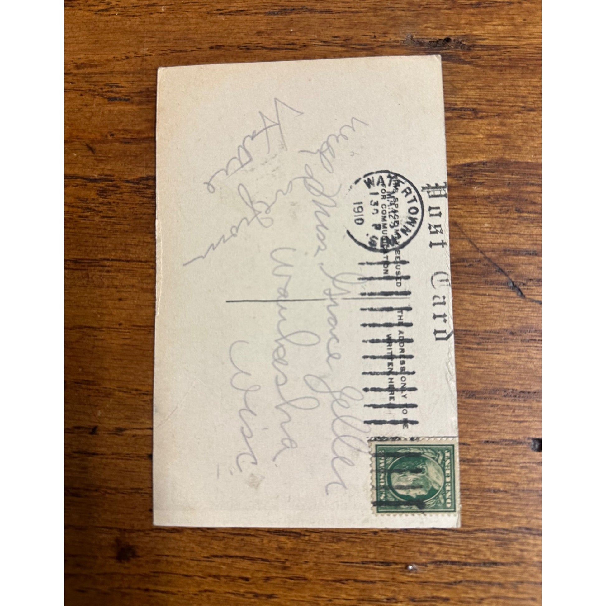 Vintage 1910 Catholic Church Johnson Creek Wisconsin Wis Original Postcard WI