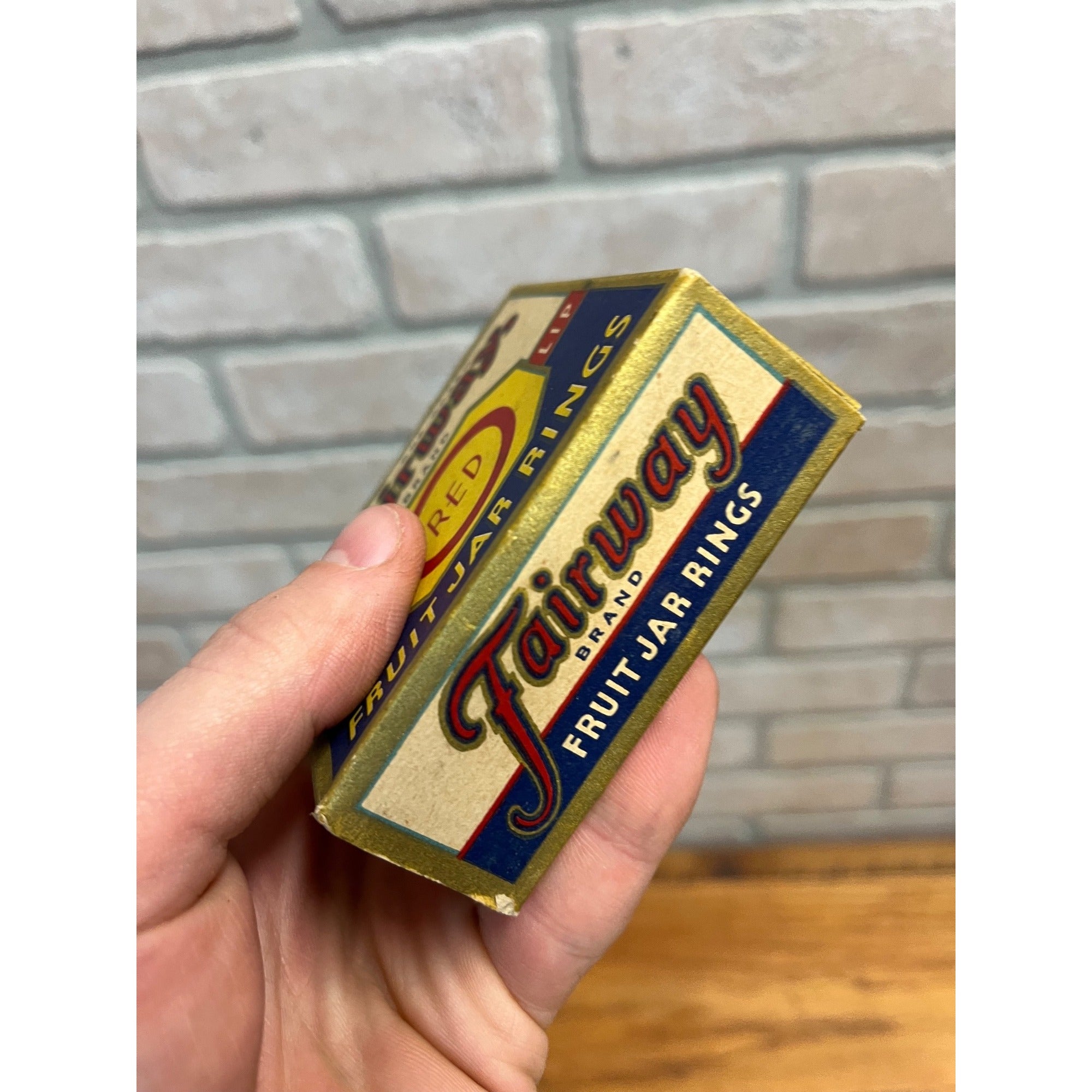 Vintage 1930s Fairway Red Fruit Jar Rings Advertising Sealed NEW NOS Box  Wis MN