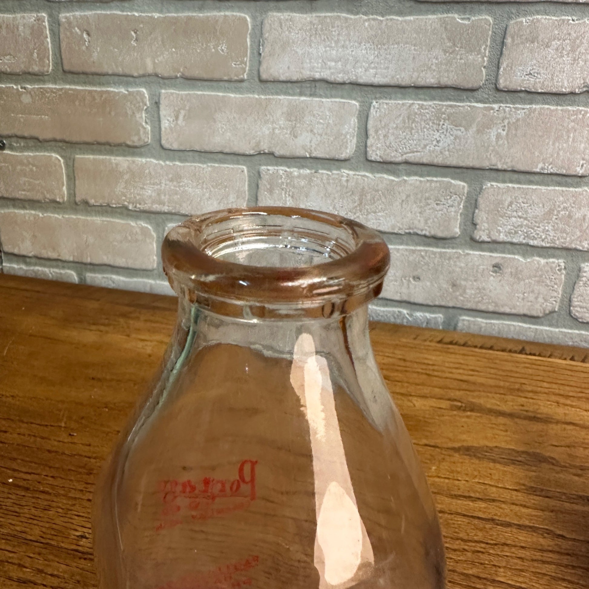 Portage Co-op Creamery Quart Milk Bottle Portage Wis Native American