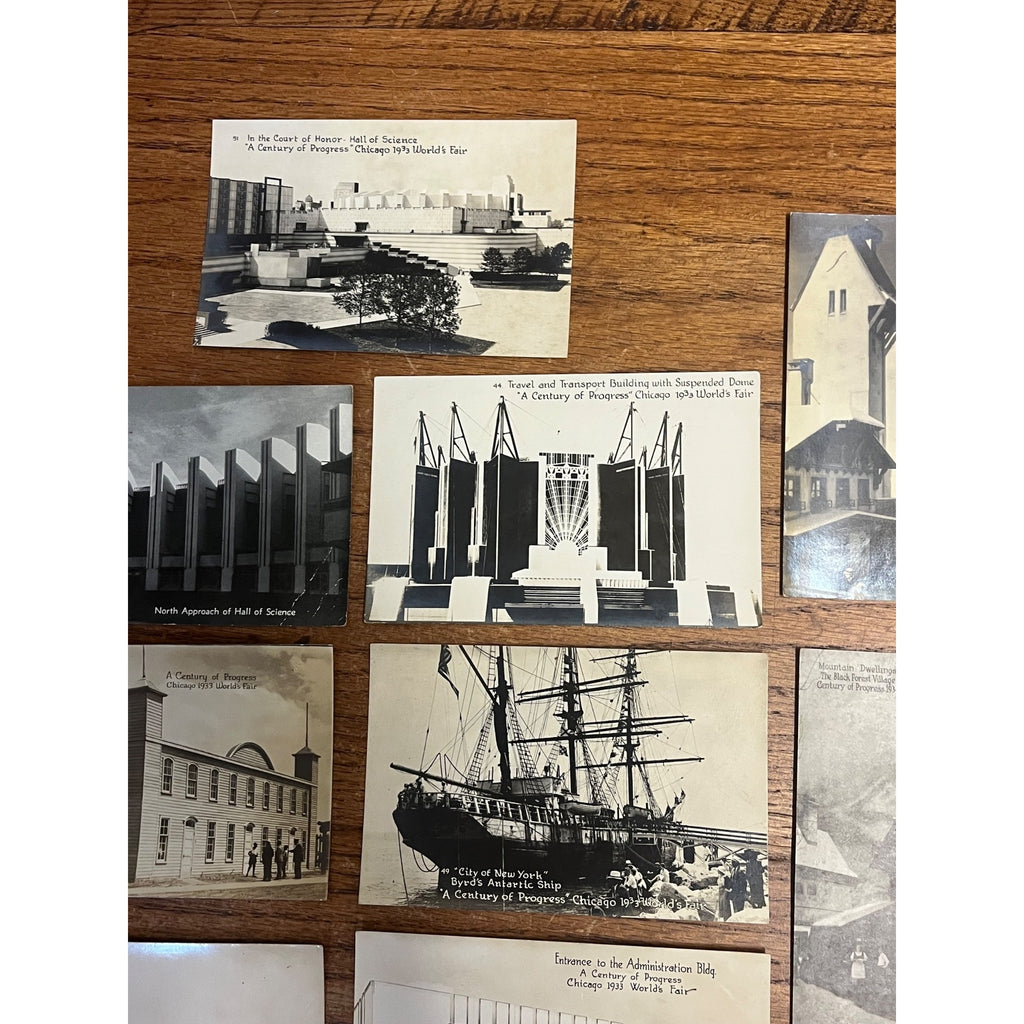 Vintage 1933-34 Chicago Worlds Fair Century of Progress Postcards Lot (12)