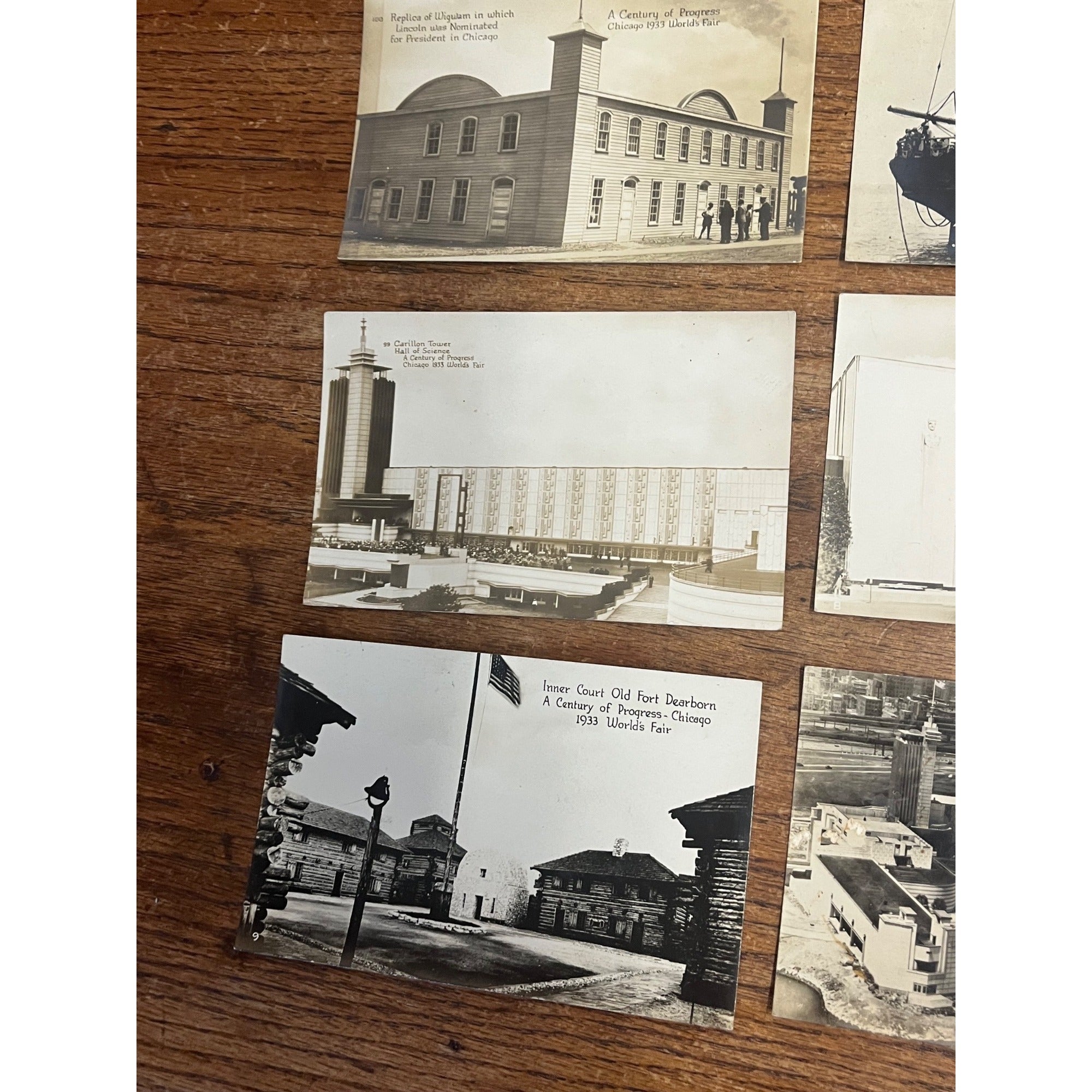 Vintage 1933-34 Chicago Worlds Fair Century of Progress Postcards Lot (12)