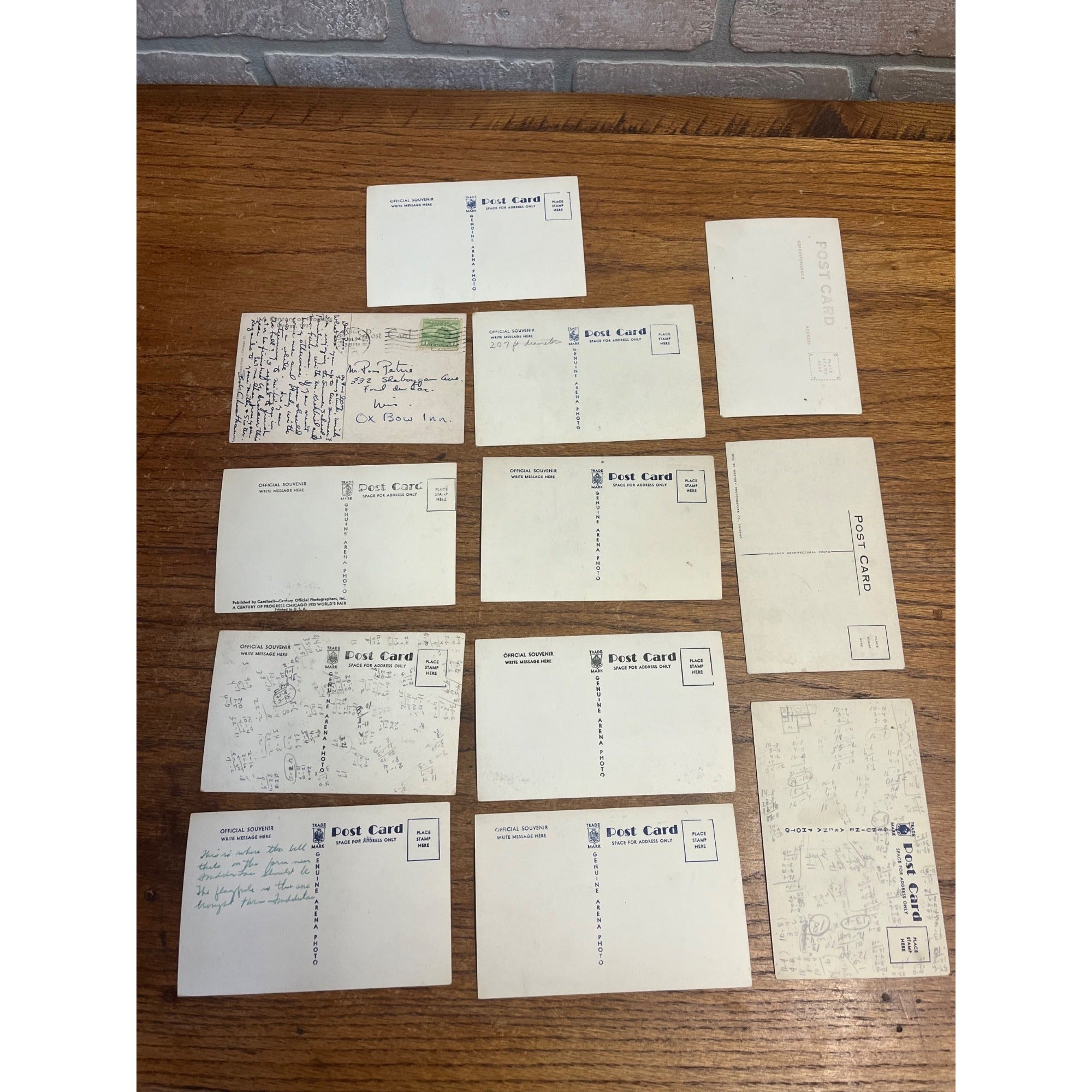 Vintage 1933-34 Chicago Worlds Fair Century of Progress Postcards Lot (12)