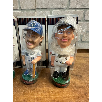 Milwaukee Brewers 2001 SGA Bobblehead Set: Bob Uecker, Jenkins, Robin Yount