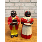 Vintage Aunt Jemima & Uncle Moses Plastic Salt & Pepper Shakers